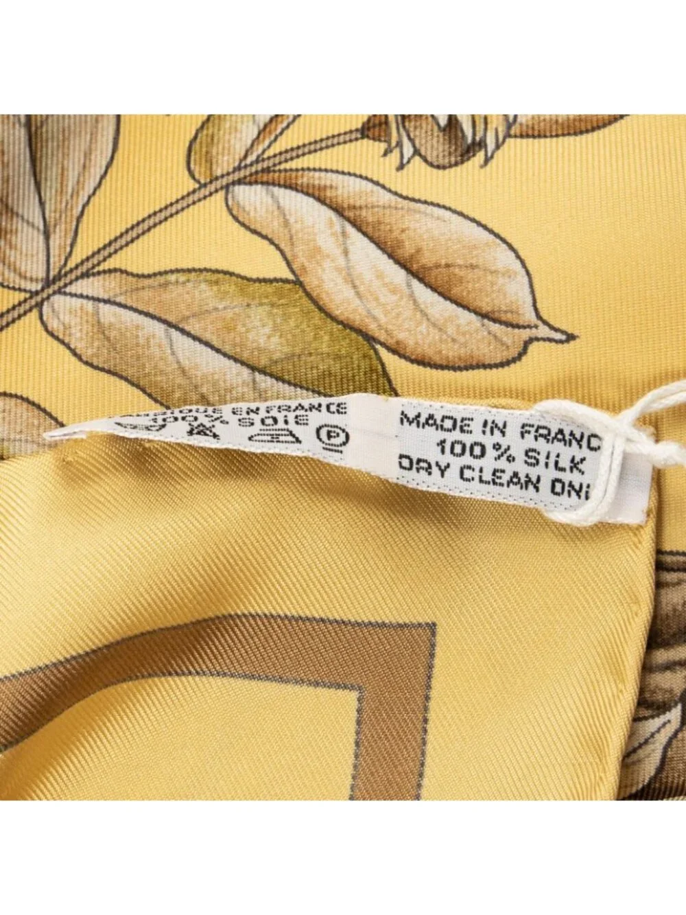 ★SOLD★ Hermes Scarf Brown Green Silk - Picture 5 of 5